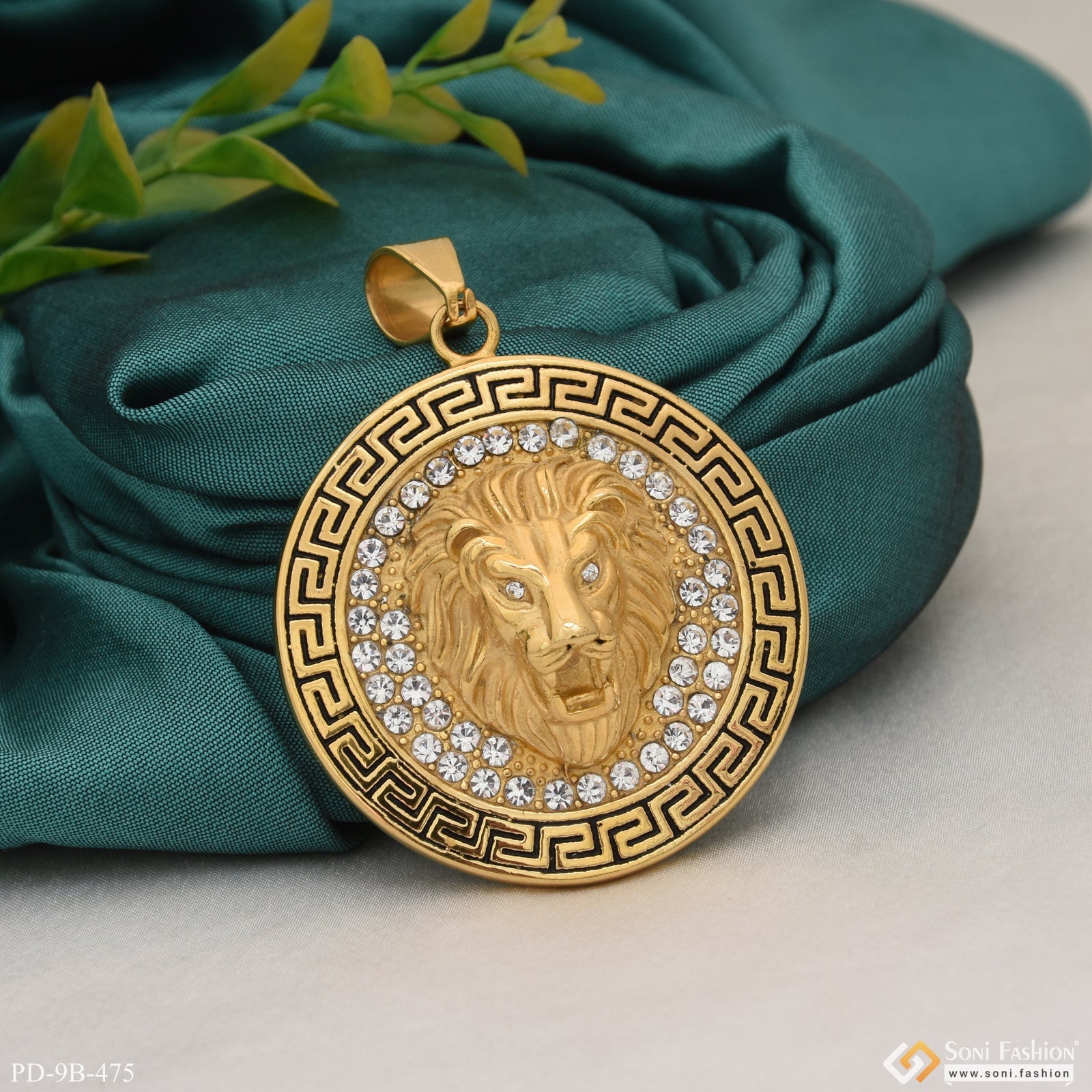 Lion with Diamond Classic Design Superior Quality Pendant for Men - Style B475